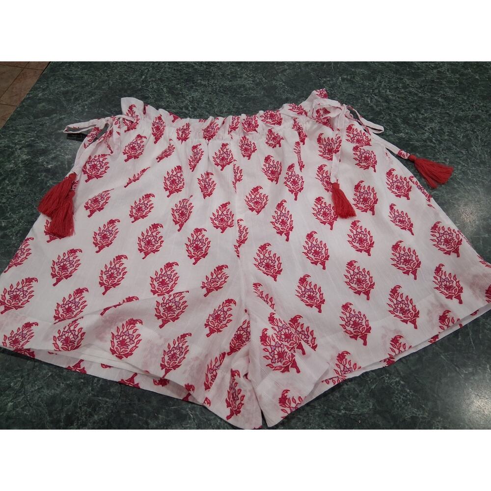 Roller Rabbit x Target Women's Bouquet Tassel Drawstring Shorts Pink Sz S Lined